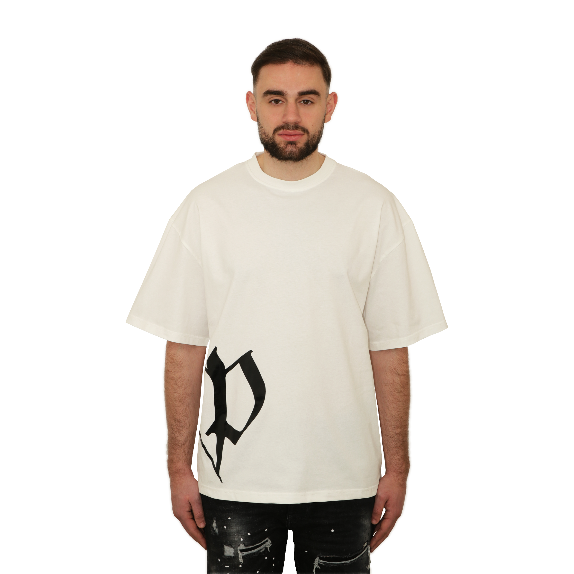 phnd Organic Logo T-Shirt Off White Front Model