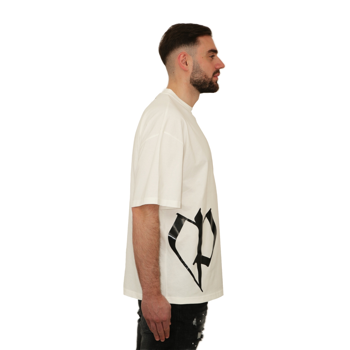 phnd Organic Logo T-Shirt Off White Side Model